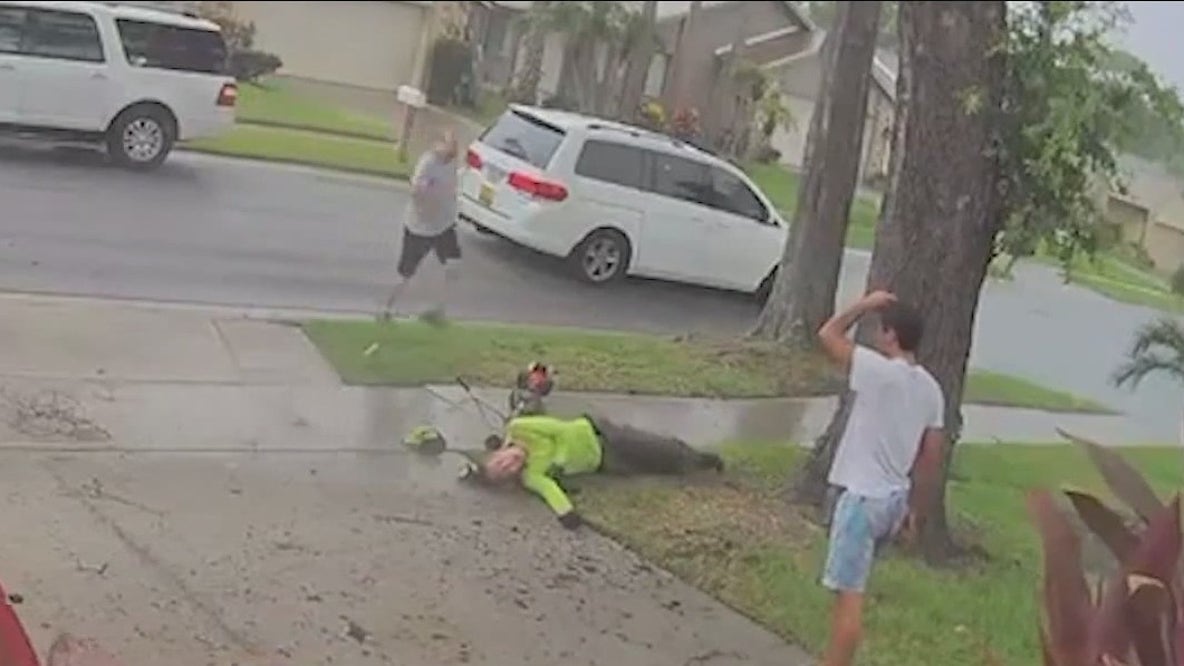 Teen hit by lightning while mowing lawn